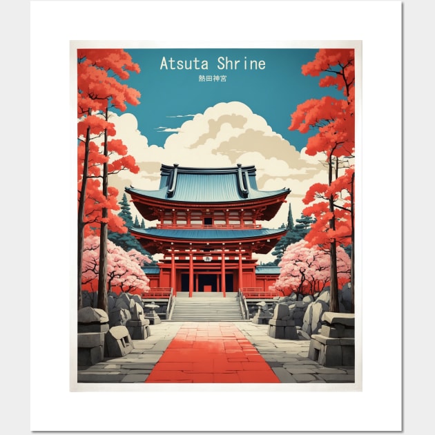 Atsuta Shrine Japan Vintage Poster Tourism Wall Art by TravelersGems